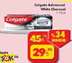COLGATE ADVANCED WHİTE CHARCOAL 75ML